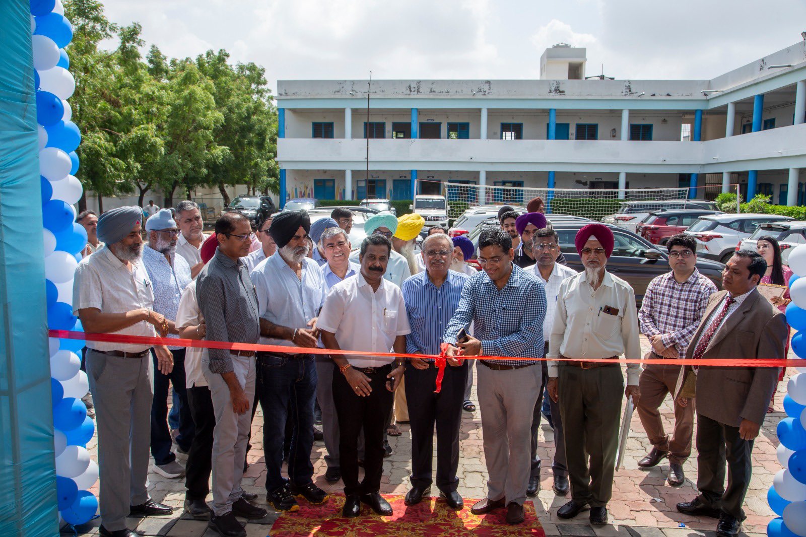 Inauguration the Metallic ASSEMBLY DOME at Guru Nanak Public School, Adipur, constructed under CSR Scheme.
